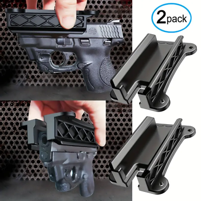 #ad 2pcs Quick Draw Magnetic Gun Mount Holster Holder For Vehicle Home Wall $15.99
