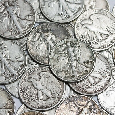 #ad Walking Liberty Half Dollar Coin Lot CHOOSE HOW MANY US 90% Silver $11.95