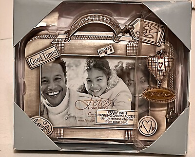 #ad NEW Picture Frame Fetco quot;GOOD TIMES LAUGH ENJOY amp; FUN Pewter Frame 5quot;x3.5quot; $13.99