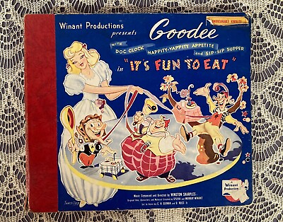 #ad 40s Children#x27;s Record 1946 Winant Productions Goodee quot;It#x27;s Fun To Eat quot; Decor $40.00