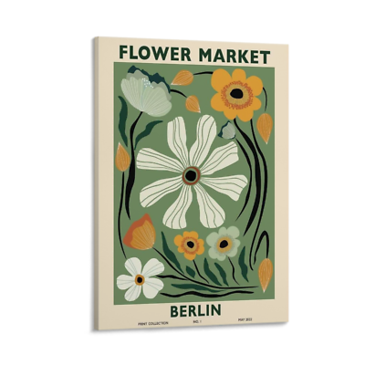 #ad Canvas Art Posters and Wall Art Prints FlowerMarketPrintBerlinExhibition Poster $60.00