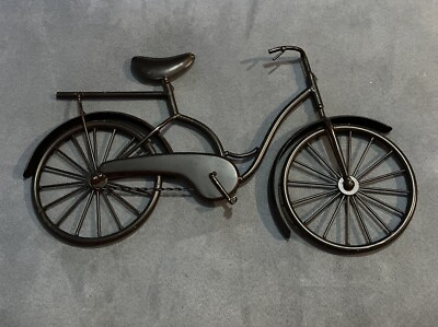 #ad vintage metal bicycle Bike Hanging wall art Bronze Tone 18” L $25.00