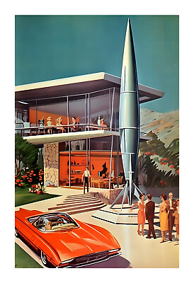 #ad #ad 1960s Mid Century Modern Atomic Age Art Print 8ps $19.99
