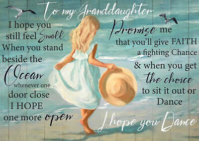 #ad #ad Decoration Room to My Granddaughter I Hope You Dance Poster Wall Art $14.99