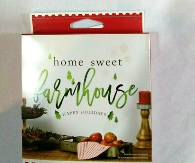 #ad Holiday Time Wall Art Christmas Home Sweet Farmhouse Happy Holidays Wall Decal $9.99