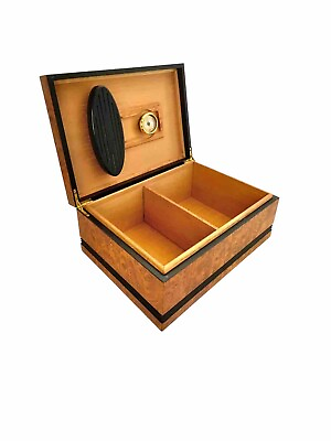#ad #ad Humidor Cigar Box Faux Burlwood Vintage Home Office Decor Gift $520.00