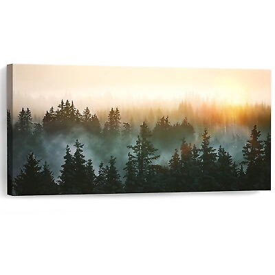 #ad Large Wall Art for Bedroom Living Room Forest Bathed in Sunlight Canvas Print... $257.58