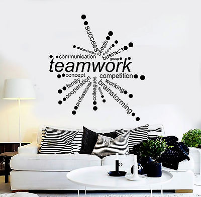 #ad Vinyl Wall Decal Teamwork Words Office Decor Business Stickers ig4342 $19.99