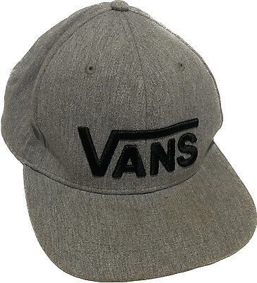 #ad Brand NEW Vans Hat Skateboard Patch Cap Grey Cotton Snapback Off the Wall New $13.00