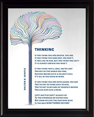 #ad Walter D. Wintle Thinking Poem Poster Print Picture or Framed Wall Art $19.81