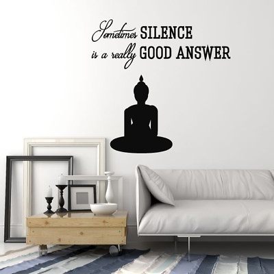 #ad Vinyl Wall Decal Buddha Quote Buddhism Yoga Meditation Room Art Stickers ig5128 $68.99