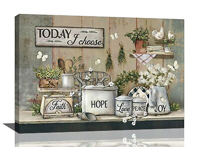 #ad Rustic Kitchen Wall Art Farmhouse Kitchen Pictures Wall Decor Country Kitchen... $86.78
