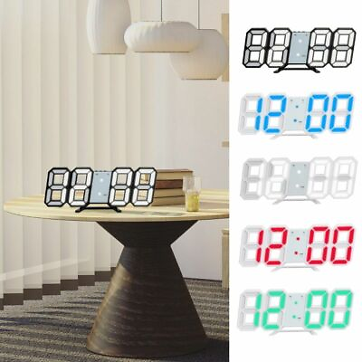 #ad 3D LED Home Display Digital Clock 12 24 Hour USB Nightlight Watch Alarm Clock US $11.60