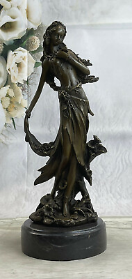 #ad Art Deco Hand Made Museum Quality Beautiful Woman Classic Bronze Artwork $249.00