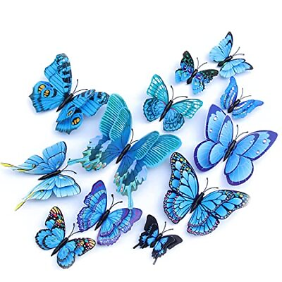#ad OPSEAM Butterfly Wall Decor 24 48 PCS 3D Butterflies Stickers for Party Decor... $15.99