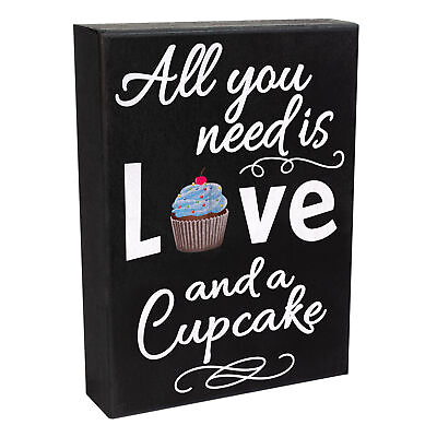 #ad JennyGems Cupcake Kitchen Decor Cupcake Gifts Cupcake Decor Love and a Cupcake $19.99