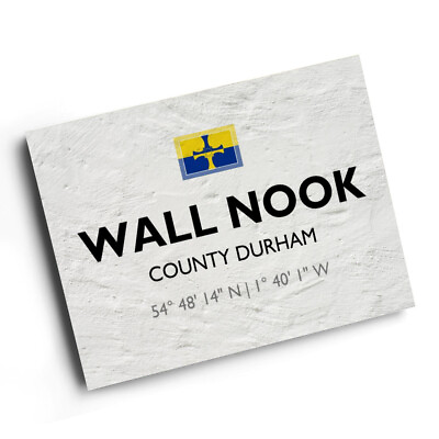 #ad A4 PRINT Wall Nook County Durham Lat Long NZ2145 GBP 4.99