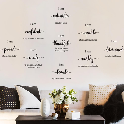 #ad Inspirational Wall Decals Motivational Wall Art Stickers for Office Bedroom Livi $14.69