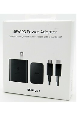 #ad Samsung 45W PD Super Fast Wall Charger USB C For Samsung Galaxy S24 Ultra S23 $19.95