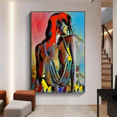 #ad #ad Abstract Girl Canvas Painting Wall Poster Canvas Wall Art Home Decor Prints Art $15.03