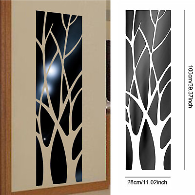 #ad 3D Mirror Art Removable Wall Sticker Acrylic Mural Decal Home Room Decor Set US $23.39