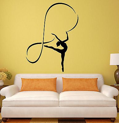 #ad Wall Decal Rhythmic Gymnastics Sports Sexy Girl Vinyl Stickers ig2665 $69.99