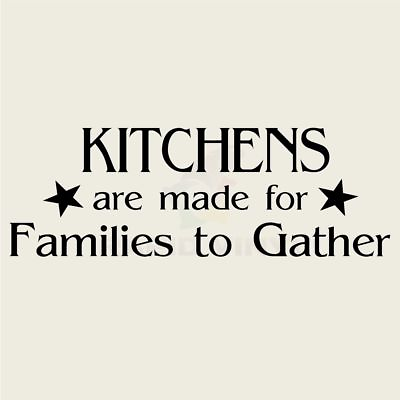 #ad #ad KITCHENS ARE MADE FOR FAMILIES TO Wall Decal Wall Sticker Home Family Wall Art $26.95