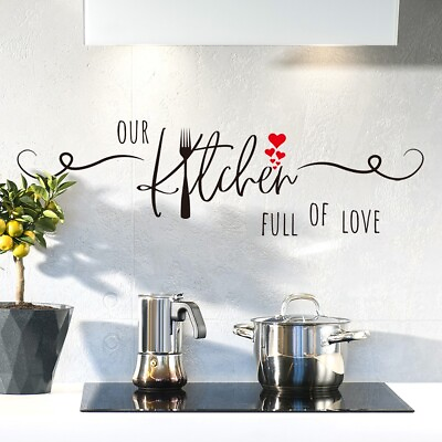 #ad #ad Kitchen Wall Stickers Fun Design Cook Utensils Home Decoration Restaurant $8.53
