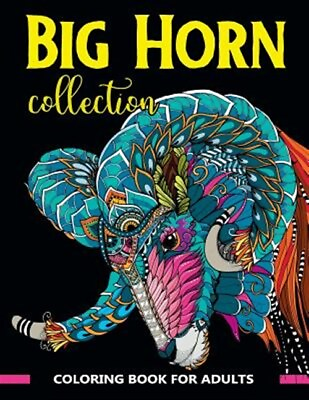 #ad Big Horn Collection Coloring Book for Adults : Stunning Art Design in Big Hor... $12.99