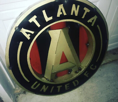 #ad Atlanta United Football Club Wall Art Metal Decor Soccer 24X24 Inch $149.98