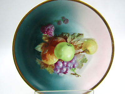 #ad #ad Vintage CT Altwasser Germany Decorative Transfer Print Plate Fruit Gold Trim $20.00