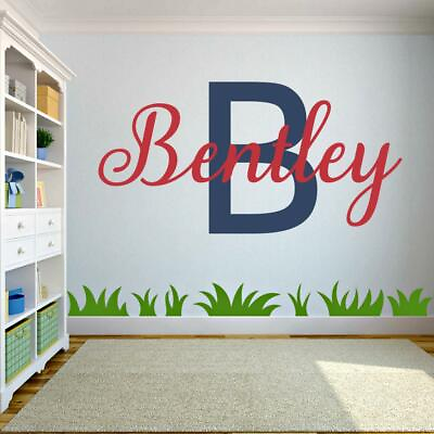 #ad Boys Name Wall Decal Vinyl Baby Nursery Bedroom Personalized Name Wall Art $29.75