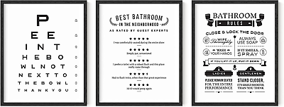 #ad #ad Funny Bathroom Wall Decor Set of 3 Funny Bathroom Wall Art Prints Funny Bathr $19.99