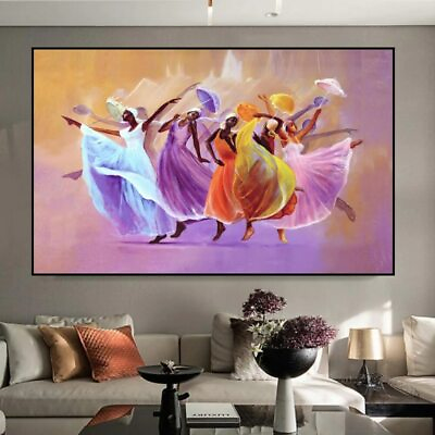 #ad African Dancing Women Canvas Art Posters Wall Painting Canvas Wall Art Pictures $5.63