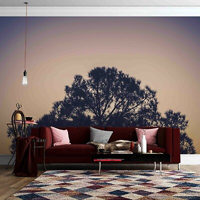 3D Big Tree Silhouette Wallpaper Wall Mural Removable Self adhesive 390 AU $299.99