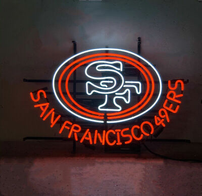 #ad New San Francisco 49ers Neon Light Sign 24quot;x20quot; Lamp Man Cave Real Glass Room $219.71