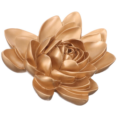 #ad Lotus Flower Wall Decor 3D Flower Wall Art Decor Resin Flower Sculpture Wall $15.15