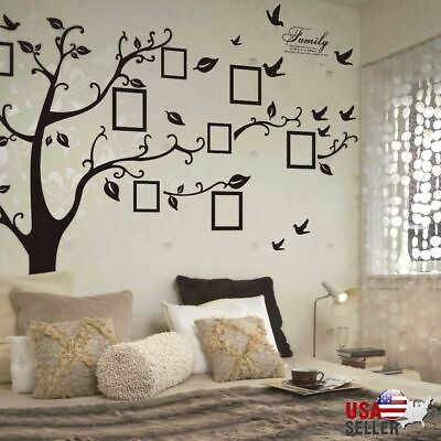 #ad Family Tree Wall Decal Sticker Large Vinyl Photo Picture Frame Removable US Gift $7.99