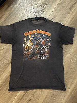 #ad Vintage 3D Emblem Harley Davidson T Shirt $350.00