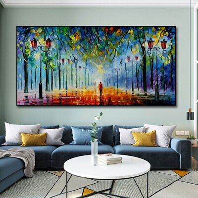 #ad Abstract Street Landscape Canvas Painting Canvas Wall Art Home Decor Wall Poster $8.45