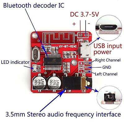 #ad #ad DIY Bluetooth 5.0 Audio Receiver Board Lossless Decoder Module Music 3.7 5V Nice $1.32