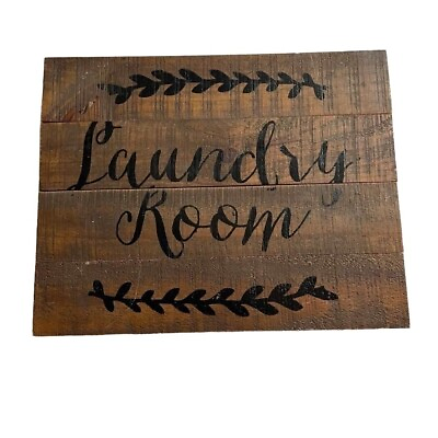 #ad Shabby Rustic Chic Laundry Room Sign Plaque Wood Farmhouse Decorations u $27.99