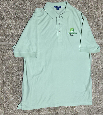 #ad Dollar Tree Employee Uniform Light Green Polo Shirt Size L Large $29.95