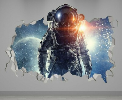 #ad Astronaut Space Wall Decal 3D Wall Art Sticker Decals Room Decor Vinyl Removable $42.90
