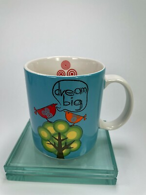 #ad Dream Big Coffee Mug By Valentina Birds Tree Motivation 16 oz 2011 Tea Cup c8 $15.99