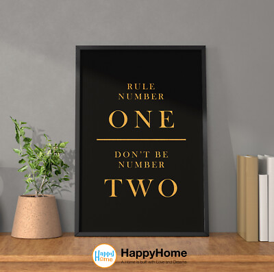 #ad Rule Number One Motivational Quotes Inspirational Wall Art Canvas Office Decor $215.60