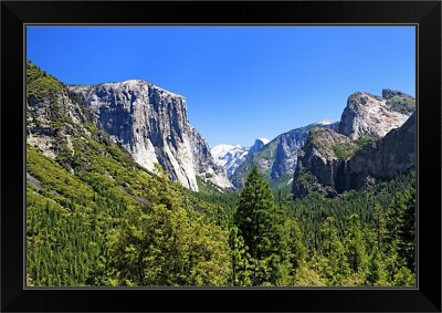 #ad Yosemite National Park Black Framed Wall Art Print Forest Home Decor $84.99