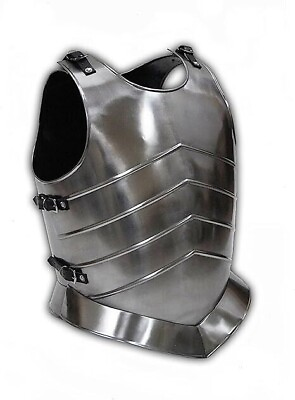 #ad Medieval Steel Breastplate One Size Fits Most Metallic Rustic Vintage Home Decor $184.68