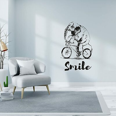 #ad Smile Quote Elephant Animal Wall Art Stickers for Kids Home Room Decals $10.00