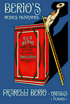 #ad 360831 Food Olive Oil Frarelli Berio Kitchen Art Decor Wall Print Poster $45.95